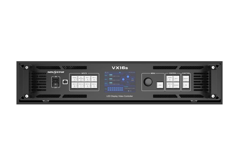 NovaStar VX16s New all-in-one controller that integrates video processing, video control and LED screen configuration into one unit - Ultra HD 4K×2K@60Hz - Up to 10.4 Million Pixels