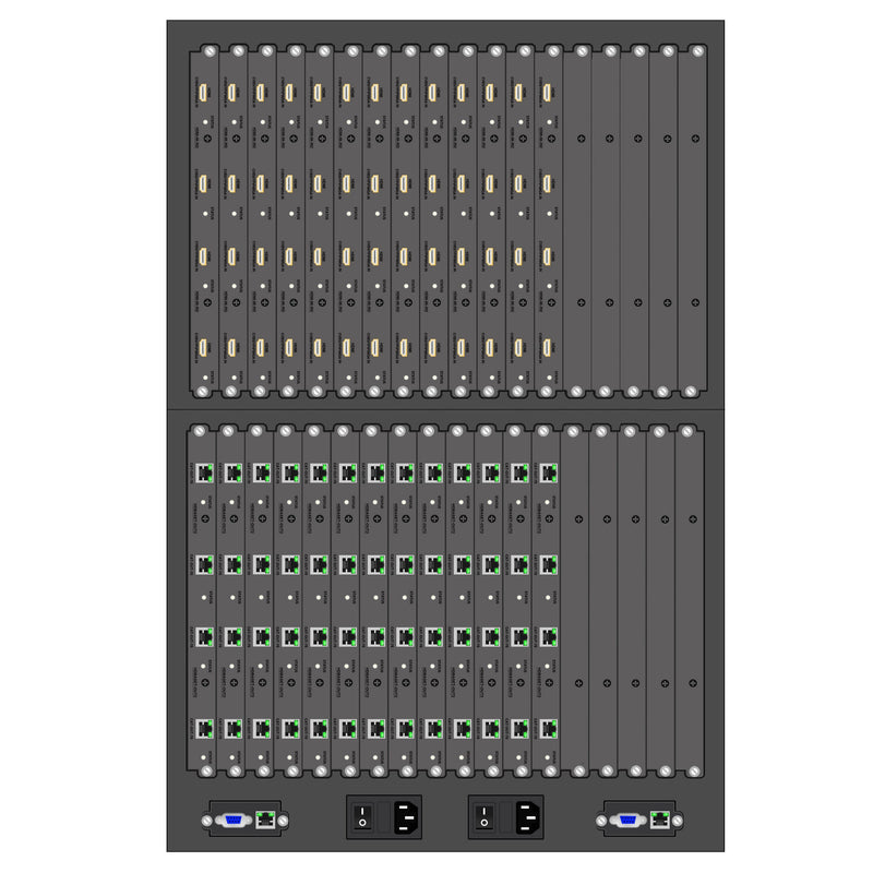 Brightlink New PRO-MIX Multi Function Seamless 52x52 HDMI in / HDbaset out over Cat5/Cat6 Matrix Switcher with high performance 4K resolutions