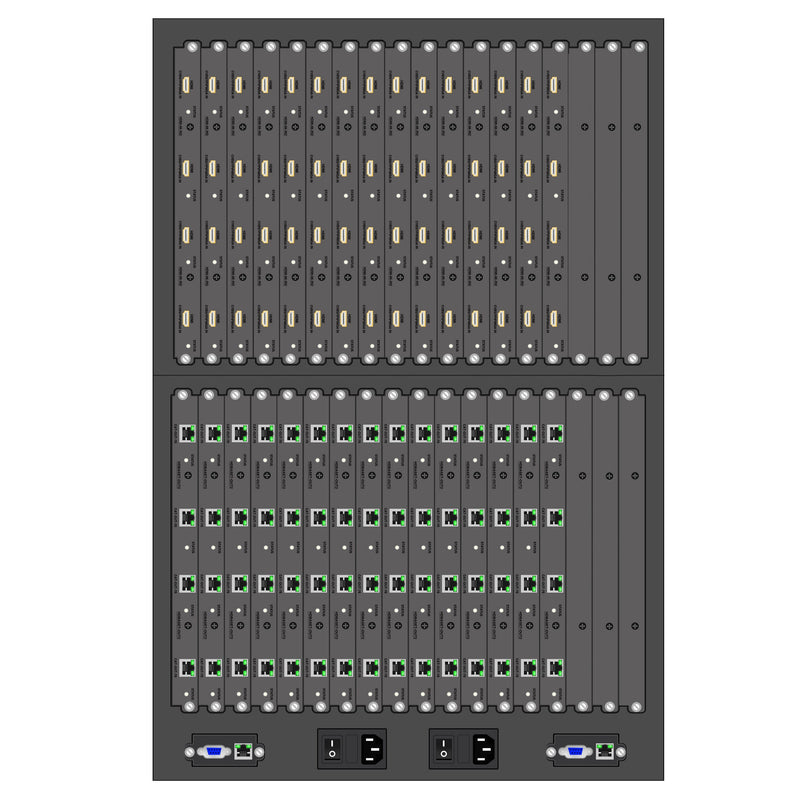 Brightlink New PRO-MIX Multi Function Seamless 60x60 HDMI in / HDbaset out over Cat5/Cat6 Matrix Switcher with high performance 4K resolutions