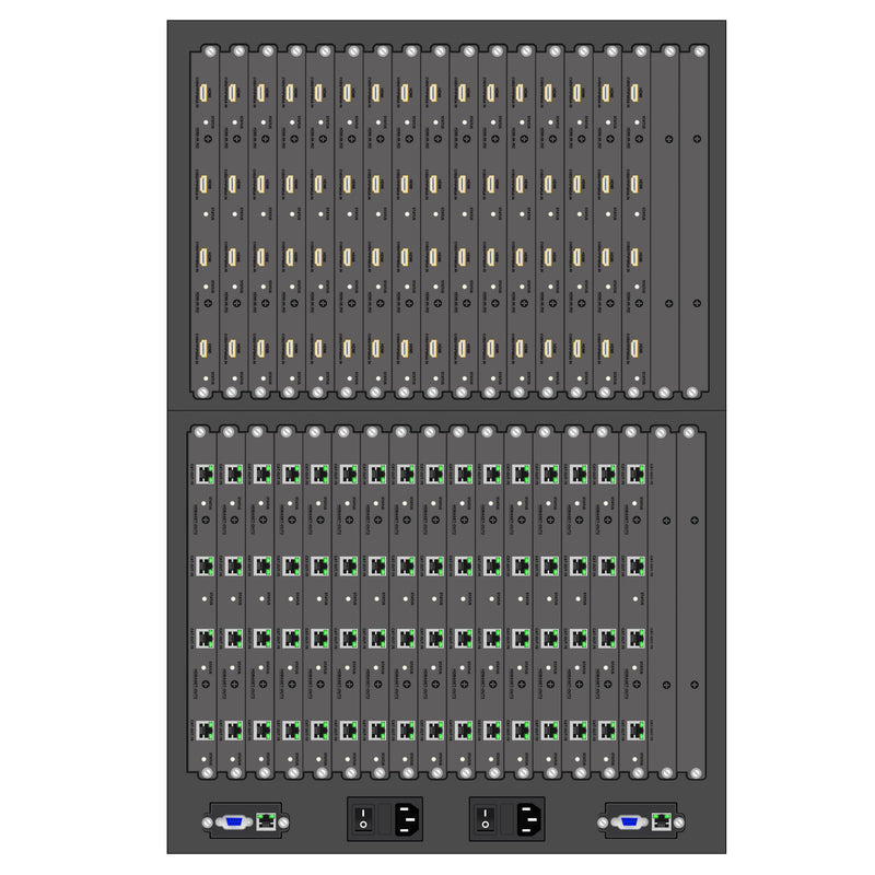 Brightlink New PRO-MIX Multi Function Seamless 64x64 HDMI in / HDbaset out over Cat5/Cat6 Matrix Switcher with high performance 4K resolutions
