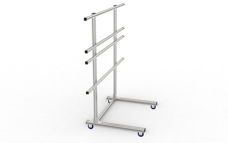 Brightlink’s heavy duty 2x2 mobile video wall stand for most 65” LCD displays in a 2 high by 2 across configuration / 130” diagonally.