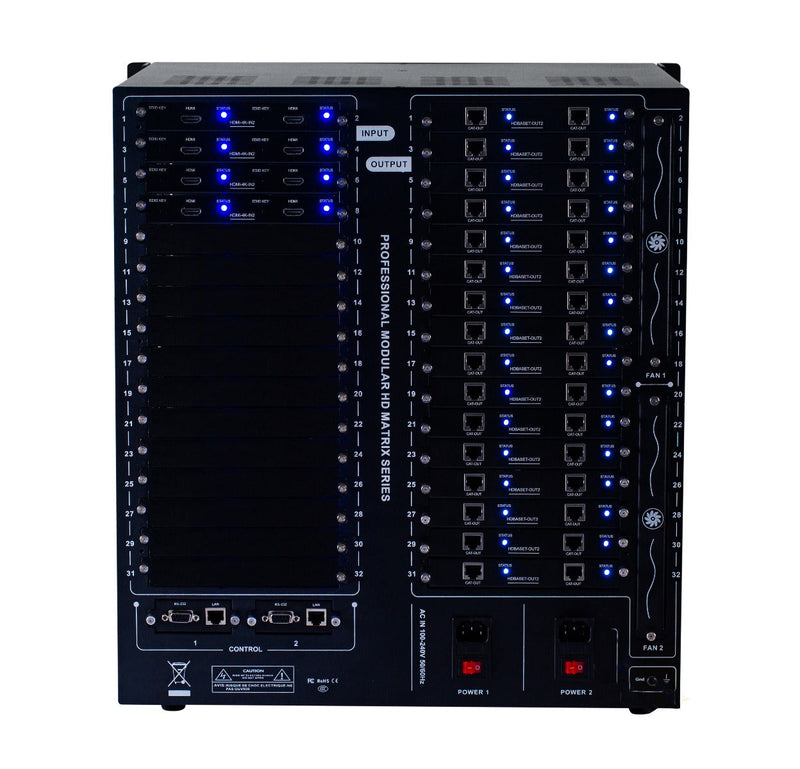 Brightlink New PRO-MIX Multi Function Seamless 6x32 HDMI in / HDbaset out over Cat5/Cat6 Matrix Switcher with high performance 4K resolutions