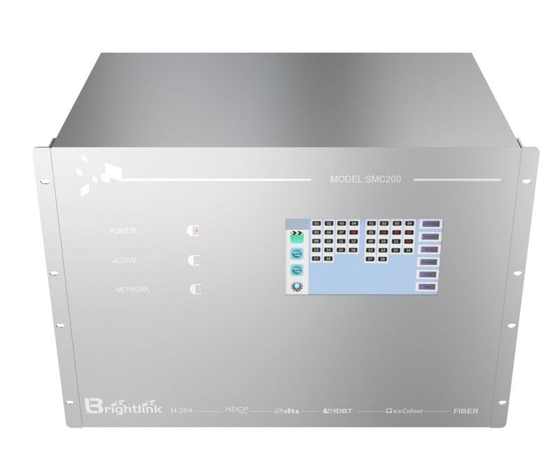 Brightlink PRO-MIX-V3 20x20 - 20 x 4k60 HDBaseT in / 20 x 4k60 HDbaseT out Modular matrix with 20 POE Transmitters & 20 POE Receivers- Built in Video Wall Controller