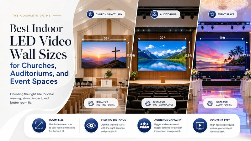 Best Indoor LED Video Wall Sizes for Churches, Auditoriums, and Event