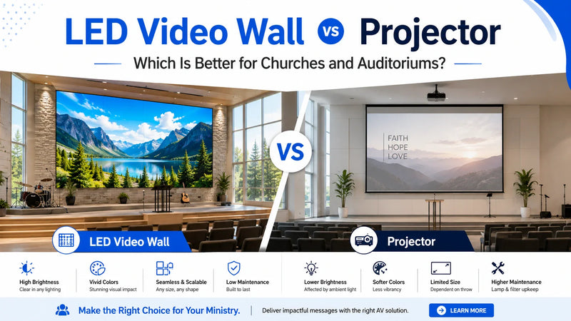 LED Video Wall vs Projector: Which Is Better for Churches and Auditori