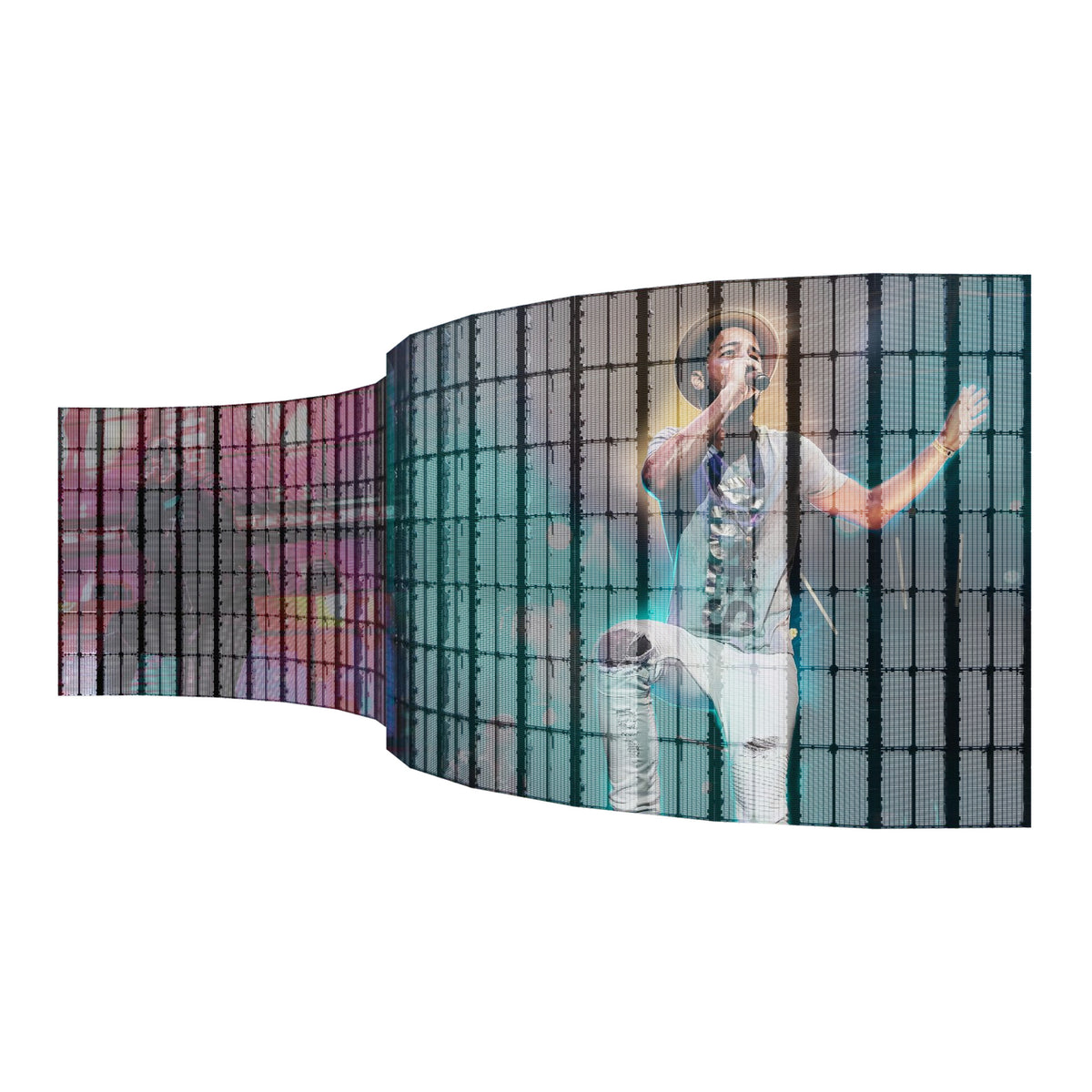 BLAV Phantom Series 7M wide x 4m high P3.91 Transparent Outdoor Rental LED Display