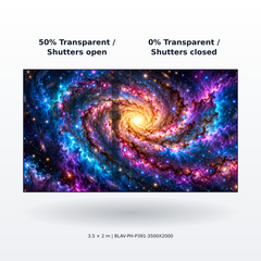 BLAV Phantom Series 3.5m wide x 2m high P3.91 Transparent Outdoor Rental LED Display