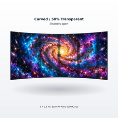 BLAV Phantom Series 5m wide x 2.5m high P3.91 Transparent Outdoor Rental LED Display