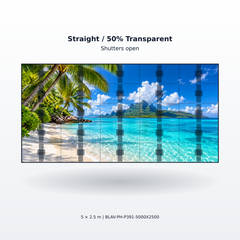 BLAV Phantom Series 5m wide x 2.5m high P3.91 Transparent Outdoor Rental LED Display