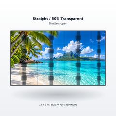 BLAV Phantom Series 3.5m wide x 2m high P3.91 Transparent Outdoor Rental LED Display
