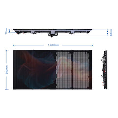 BLAV Phantom Series 3.5m wide x 2m high P3.91 Transparent Outdoor Rental LED Display