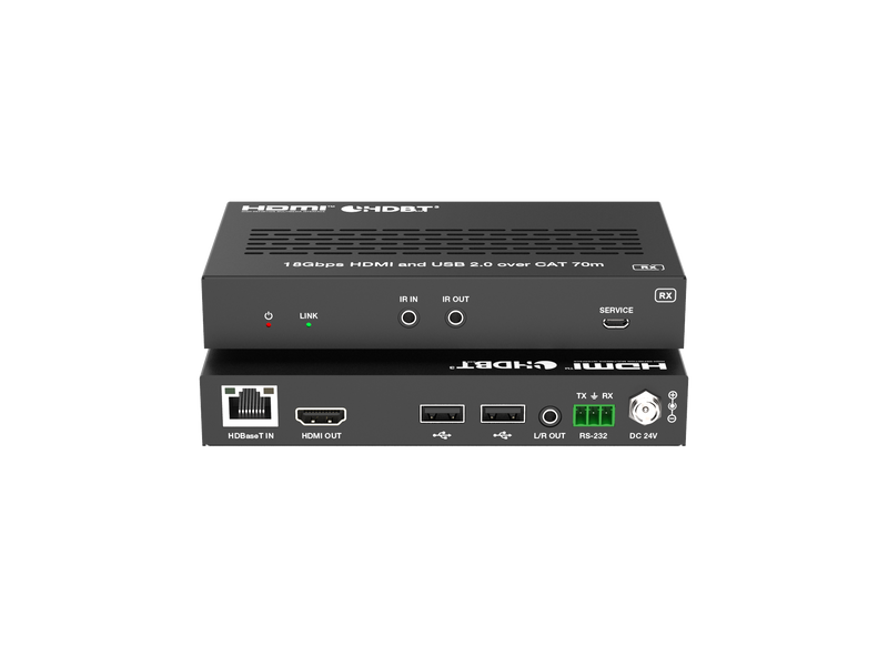 Brightlink 4K60 HDBaseT 3.0 230ft/70m HDMI/USB-C Extender with USB, IR & RS-232