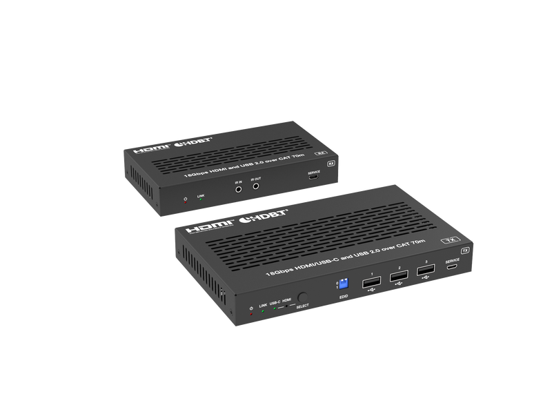 Brightlink 4K60 HDBaseT 3.0 230ft/70m HDMI/USB-C Extender with USB, IR & RS-232