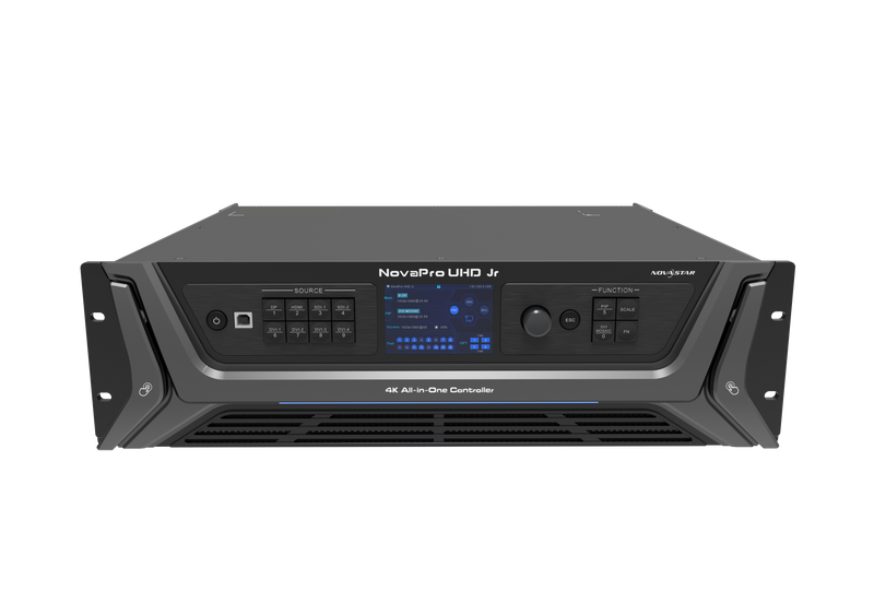 Novastar Pro UHD Jr Video Wall Controller, (10.4 Million Pixel Load Capacity) HDMI 2.0, HDMI 1.4, DP 1.1, and 3G-SDI, 14 Ethernet output ports and 4 auxiliary ports