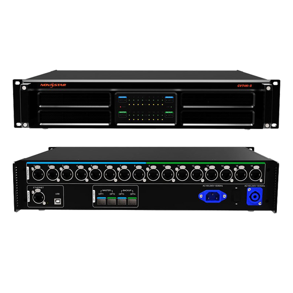 Novastar CVT4K-S Fiber Converter 16 Neutrik Ethernet Inputs/Outputs 4 Optical Fiber Inputs/Outputs