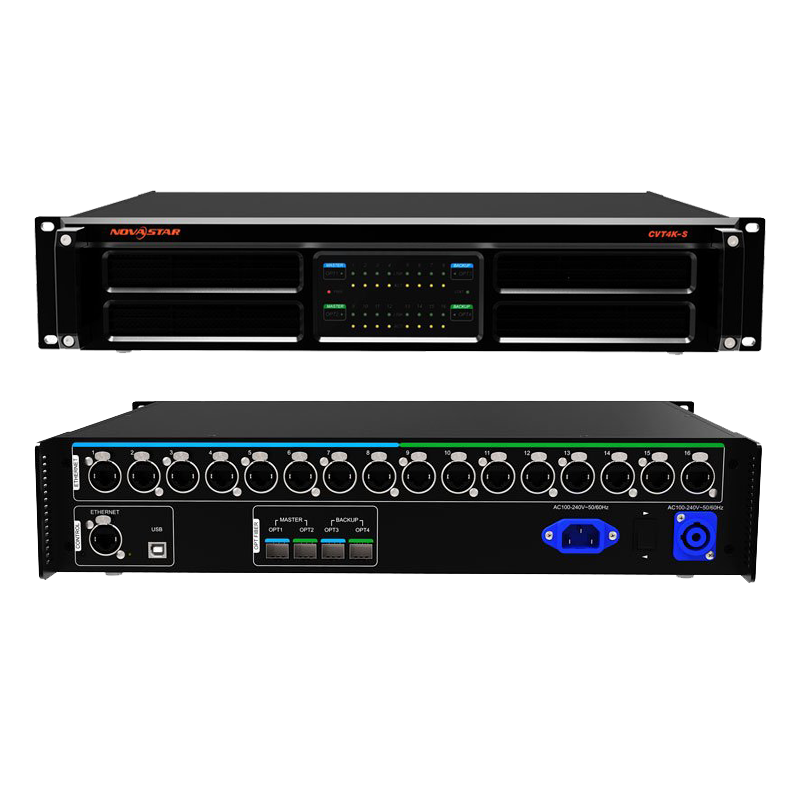 Novastar CVT4K-S Fiber Converter 16 Neutrik Ethernet Inputs/Outputs 4 Optical Fiber Inputs/Outputs