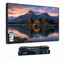 Brightlink’s 98" 2x2 4k Video wall Package - c/w 4ea 49” 1080P (4k /w Multi-Screen) Ultra Thin 1.75mm Bezel per side / 3.5mm total Video Wall Displays & 1ea 2x2 Video Wall Controller and HDMI / Cat6 out with POE Receivers & Wall Mounting Bracket