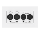 Brightlink BL-WPXLR22-EU — 2x2ch XLR to Dante® Converter (EU/UK 2-Gang Wall Plate)