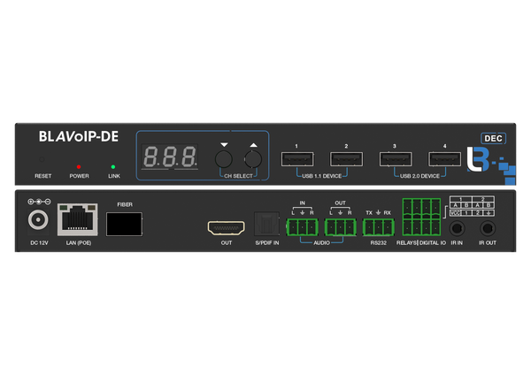 Brightlink 4K60 4:4:4 HDR - HDMI AV over IP Decoder / Receiver -Any Size Matrix / AV Distribution system - POE - VIDEO WALL - CEC - VIDEO PREVIEW - ARC - USB 2.0, KVM