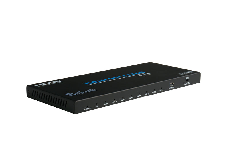 Brightlink’s New HDMI 2.0 1x8 HDMI Splitter, HDCP2.2 Supports 3D, 4Kx2K@60Hz(YUV 4:4:4), 18G, HDR, EDID