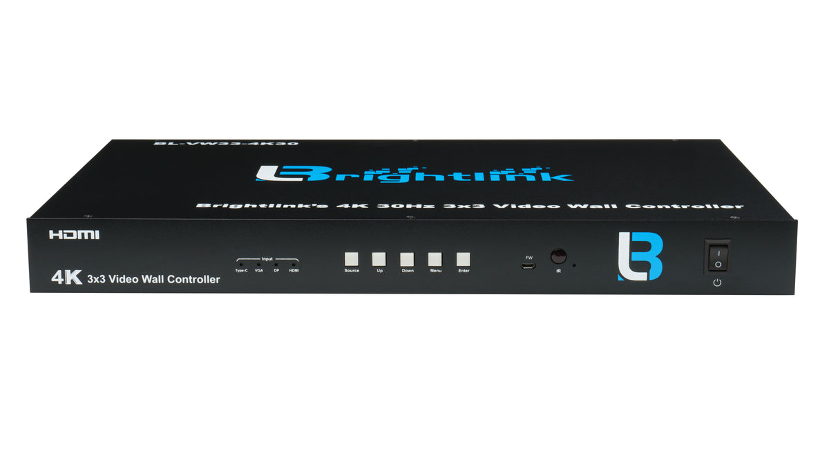 Brightlink's New 4K UHD 3x3 Video Wall Controller - 1 input to 9 Displ