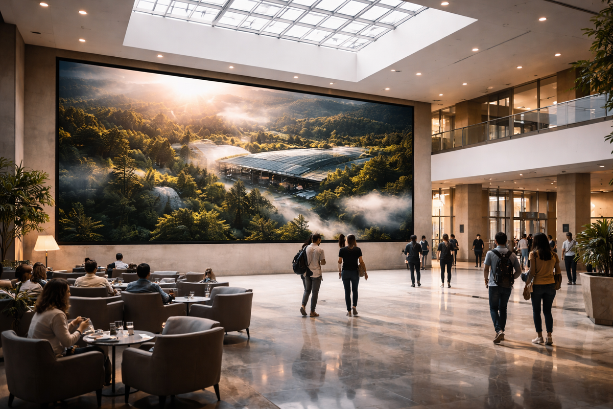 Brightlink's New Large Scale 190” LED Display - High Definition 1.875m