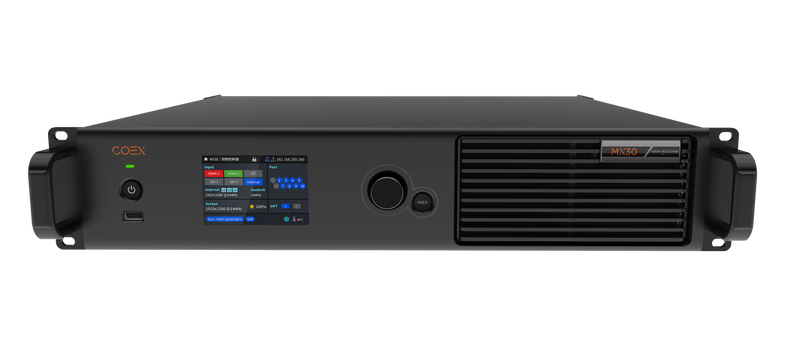 MX30 Video Wall Controller, (6.5 Million Pixel Load Capacity) HDMI 2.0, HDMI 1.4, DP 1.1, and 3G-SDI, 10 Ethernet output ports and 2x 10G optical ports