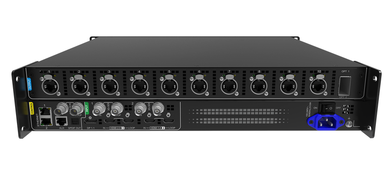 MX30 Video Wall Controller, (6.5 Million Pixel Load Capacity) HDMI 2.0, HDMI 1.4, DP 1.1, and 3G-SDI, 10 Ethernet output ports and 2x 10G optical ports