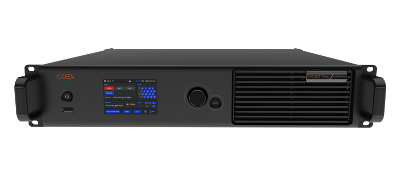 Novastar MX40PRO Video Wall Controller, (8.8 Million Pixel Load Capacity) DMI 2.0, DP 1.2, and 12G-SDI, 20 Ethernet output ports and 4x 10G optical ports