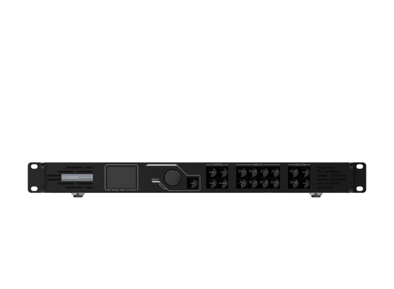 Novastar VX1000 Video Wall Controller, (6.5 Million Pixel Load Capacity) HDMI 2.0, HDMI 1.4, DP 1.1, and 3G-SDI, 14 Ethernet output ports and 4 auxiliary ports