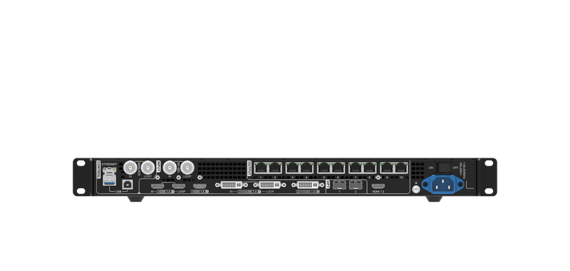 Novastar VX1000 Video Wall Controller, (6.5 Million Pixel Load Capacity) HDMI 2.0, HDMI 1.4, DP 1.1, and 3G-SDI, 14 Ethernet output ports and 4 auxiliary ports