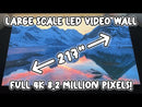 Brightlink’s New Large Scale 163” LED Display - High Definition 1.56mm Small Pitch / 16:9 ration- 2,985,984 PIXELS -- GOB Protection- Slim Mount LED Cabinets for Indoor fixed  installs- C/W NovaStar Controller, Mounts, 3 YEAR WARRANTY