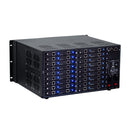 Brightlink PRO-MIX 4K Seamless Modular Matrix in our 18 HDBaseT Input x 18 HDBaseT Output configuration (c/w 18 Transmitters & 18 Receivers over Cat6 Up To 228ft) - Front Panel 7” Touch Screen - Free Brightlink Control APP.