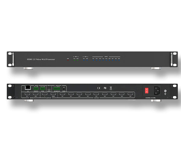Brightlink 4K@60hz 3x3 HDMI 2.0 video wall controller with PC & 3rd Party Control, PIP