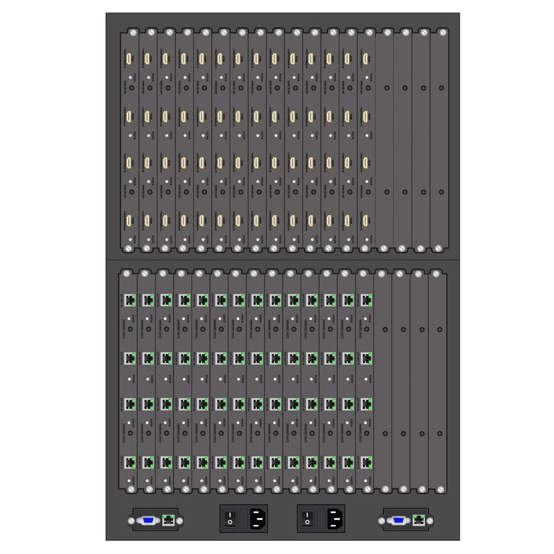 Brightlink New PRO-MIX Multi Function Seamless 56x56 HDMI in / HDbaset out over Cat5/Cat6 Matrix Switcher with high performance 4K resolutions
