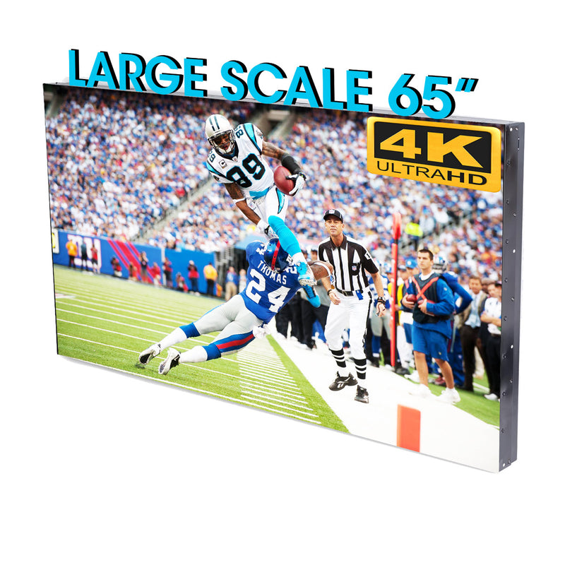Brightlink’s 130" 2x2 4k Video wall Package - c/w 4ea 65” 4K 60hz Ultra Thin 1.75mm Bezel per side / 3.5mm total Video Wall Displays & 1ea 2x2 Video Wall Controller and HDMI / Cat6 out with POE Receivers & Wall Mounting Bracket
