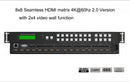 Brightlink New 8x8 Seamless HDMI matrix and 4x2 video wall controller 4K@60hz 4:4:4 18Gbps HDMI 2.0 version, Support CEC, audio extraction and IR