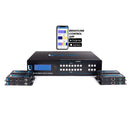 Brightlink Pro Series HDMI 2.0 8x8/8x16/8x24 HDMI / HDBaseT Matrix with 4Kx2K@60Hz, HDR, YUV 4:4:4, 18Gbps, HDCP 1.4/2.2 - APP CONTROL - Distance upto 70m/228ft away | C/W 8 HDBaseT Receivers with 2ea HDMI outputs and POC/POE