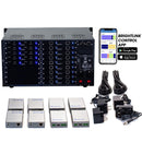 Brightlink PRO-MIX 4K Seamless Modular Matrix in our 10 HDMI Input x 18 HDBaseT Output configuration (c/w 18 Receivers over Cat6 Up To 228ft) - Front Panel 7” Touch Screen - Free Brightlink Control APP.
