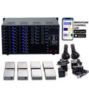 Brightlink PRO-MIX 4K Seamless Modular Matrix in our 18 HDMI Input x 12 HDBaseT Output configuration (c/w 12 Receivers over Cat6 Up To 228ft) - Front Panel 7” Touch Screen - Free Brightlink Control APP.