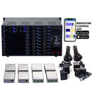 Brightlink PRO-MIX 4K Seamless Modular Matrix in our 6 HDMI Input x 18 HDBaseT Output configuration (c/w 18 Receivers over Cat6 Up To 228ft) - Front Panel 7” Touch Screen - Free Brightlink Control APP.