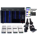 Brightlink PRO-MIX 4K Seamless Modular Matrix in our 18 HDBaseT Input x 12 HDMI Output configuration (c/w 12 Transmitters over Cat6 Up To 228ft) - Front Panel 7” Touch Screen - Free Brightlink Control APP.