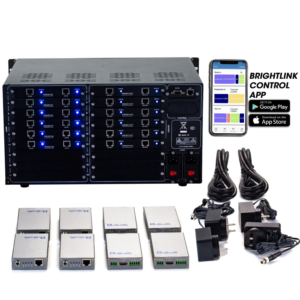 Brightlink PRO-MIX 4K Seamless Modular Matrix in our 12 HDBaseT Input x ...