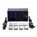 Brightlink PRO-MIX 4K Seamless Modular Matrix in our 12 HDBaseT Input x 18 HDBaseT Output configuration (c/w 12 Transmitters & 18 Receivers over Cat6 Up To 228ft) - Front Panel 7” Touch Screen - Free Brightlink Control APP.