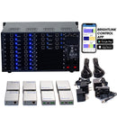Brightlink PRO-MIX 4K Seamless Modular Matrix in our 18 HDBaseT Input x 8 HDBaseT Output configuration (c/w 18 Transmitters & 8 Receivers over Cat6 Up To 228ft) - Front Panel 7” Touch Screen - Free Brightlink Control APP.