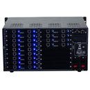 Brightlink PRO-MIX 4K Seamless Modular Matrix in our 18 HDBaseT Input x 8 HDBaseT Output configuration (c/w 18 Transmitters & 8 Receivers over Cat6 Up To 228ft) - Front Panel 7” Touch Screen - Free Brightlink Control APP.
