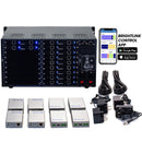 Brightlink PRO-MIX 4K Seamless Modular Matrix in our 4 HDBaseT Input x 18 HDBaseT Output configuration (c/w 4 Transmitters & 18 Receivers over Cat6 Up To 228ft) - Front Panel 7” Touch Screen - Free Brightlink Control APP.