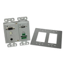 Brightlink's New 4K HDBaseT / HDMI 2.0 HDR10 - 2 Gang Wall Plate Extender over Single Cat6 Cable with distances up to 70m/228ft &  2 way POE / POC, IR, and RS232