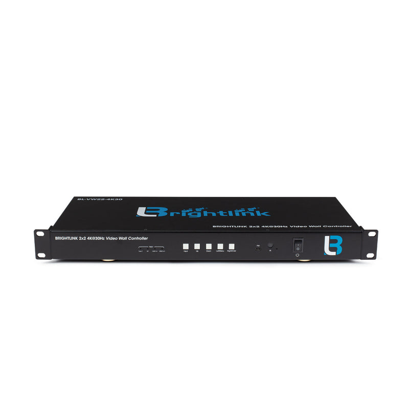 Brightlink’s New 4K UHD 2x2 Video Wall Controller - 1 input to 4 Displays with DP, USB-C & Dual HDMI input. Create 1x2,1x3,1x4 and cascade addition controls to create up to 10x10 Video Walls