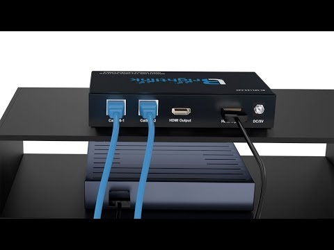 Brightlink 1x2 HDMI Splitter Over Single Cat5e/6 Cable with Full HD 1080p@60Hz Up to 165ft/50M with Wide Band Bi-Directional IR-Set c/w 2 Receivers (Model